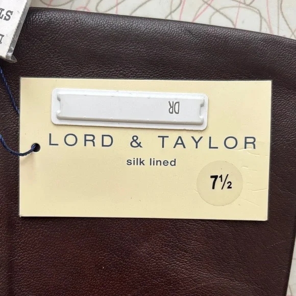 Lord & Taylor Dark Brown Leather Gloves - Picture 2 of 4